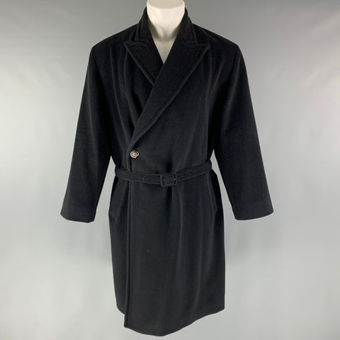 JEAN PAUL GAULTIER Size 38 Black Angora Wool Belted Coat