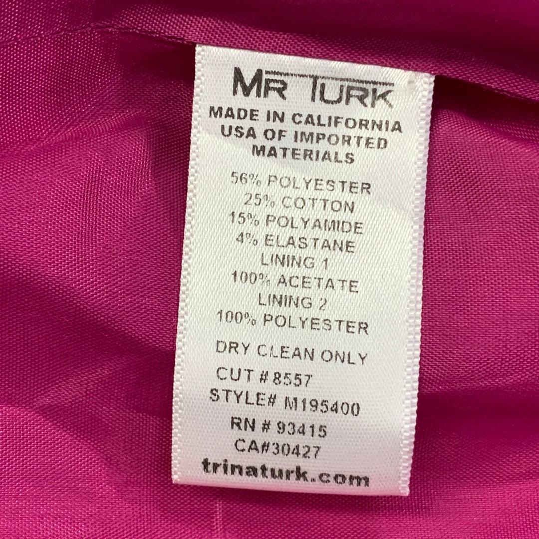 MR TURK Size 36 Pink Purple Circles Polyester Blend Sport Coat