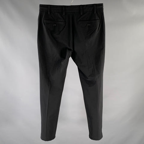 JAMES PERSE Size S Black Solid Cotton Blend Elastic Waistband Casual Pants
