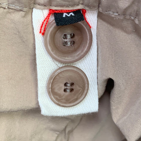 CASEY CASEY Taille Unique Danemark Pantalon Décontracté à Cordon de Serrage en Coton Beige