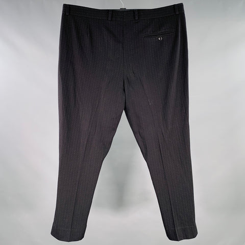 PRADA Size 40 Black Yellow Dots Flat Front Dress Pants