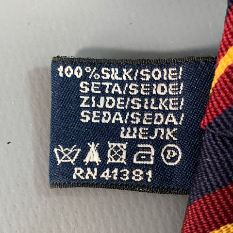 POLO by RALPH LAUREN The Bleecker Navy Red Diagonal Stripe Silk Skinny Tie