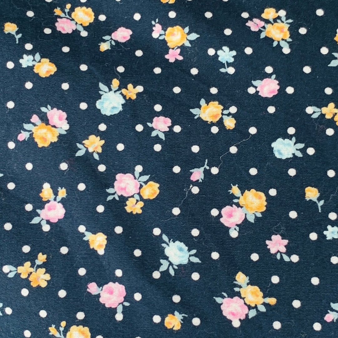 ENGINEERED GARMENTS Size XL Black Pink Blue Floral Dots Long Sleeve Shirt