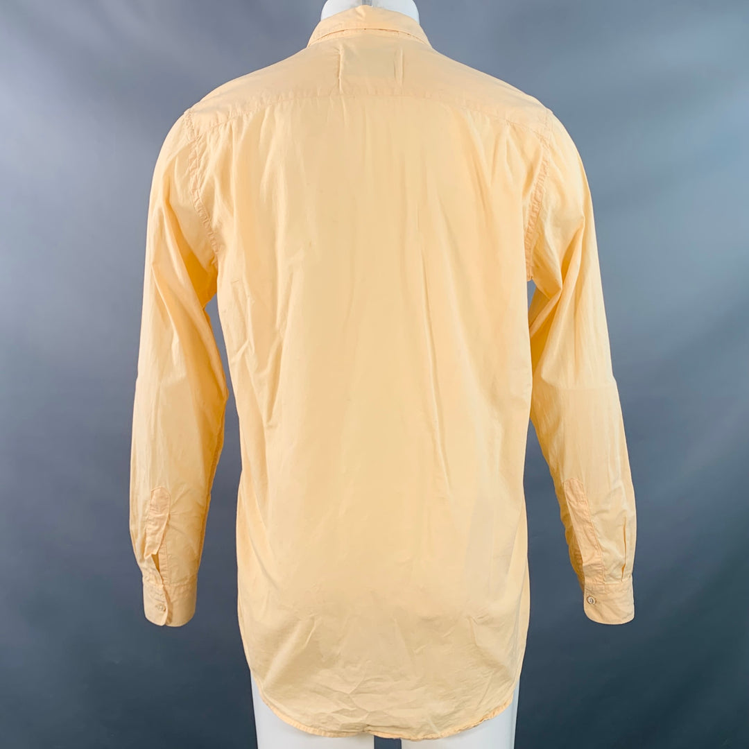 OUR LEGACY Size M Light Orange Cotton One Pocket Long Sleeve Shirt