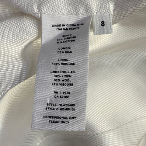 HELMUT LANG Size 8 Cream Viscose Cotton Woven Jacket Blazer
