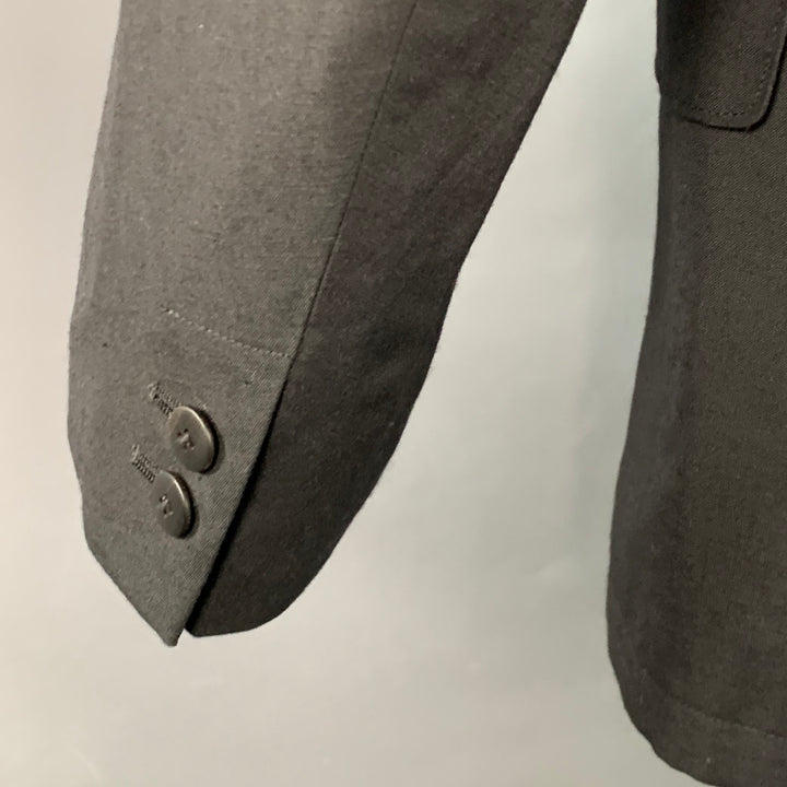 VISVIM Size L Yardbird Black Wool Linen Notch Lapel Sport Coat