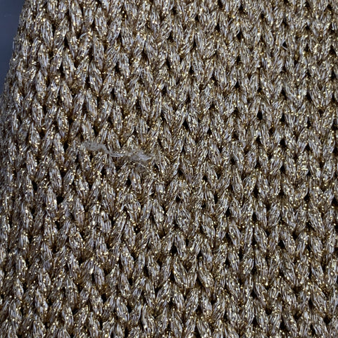 RALPH LAUREN Size L Gold Metallic Knit Belted Cardigan