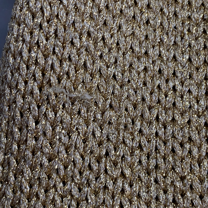 RALPH LAUREN Size L Gold Metallic Knit Belted Cardigan