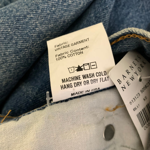 R13 Size 30 Blue Wash Cotton Button Fly Jeans