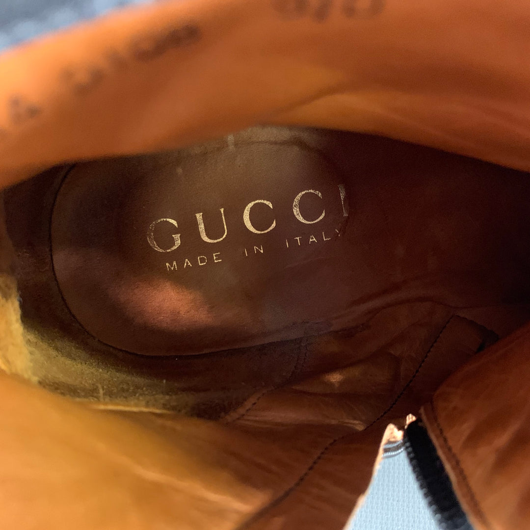 GUCCI Size 9.5 Black Leather Chelsea Boots