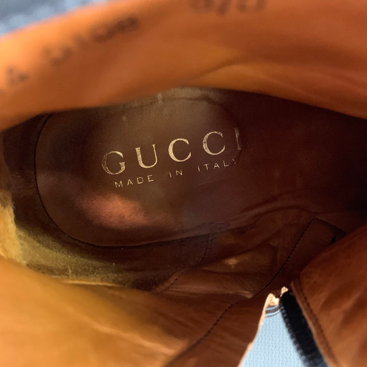 GUCCI Size 9.5 Black Leather Chelsea Boots