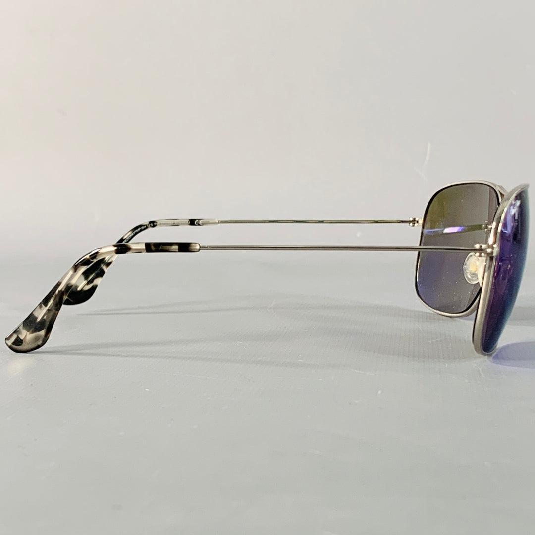 MAUI JIM Breezeway Silver Titanium Pilot Sunglasses