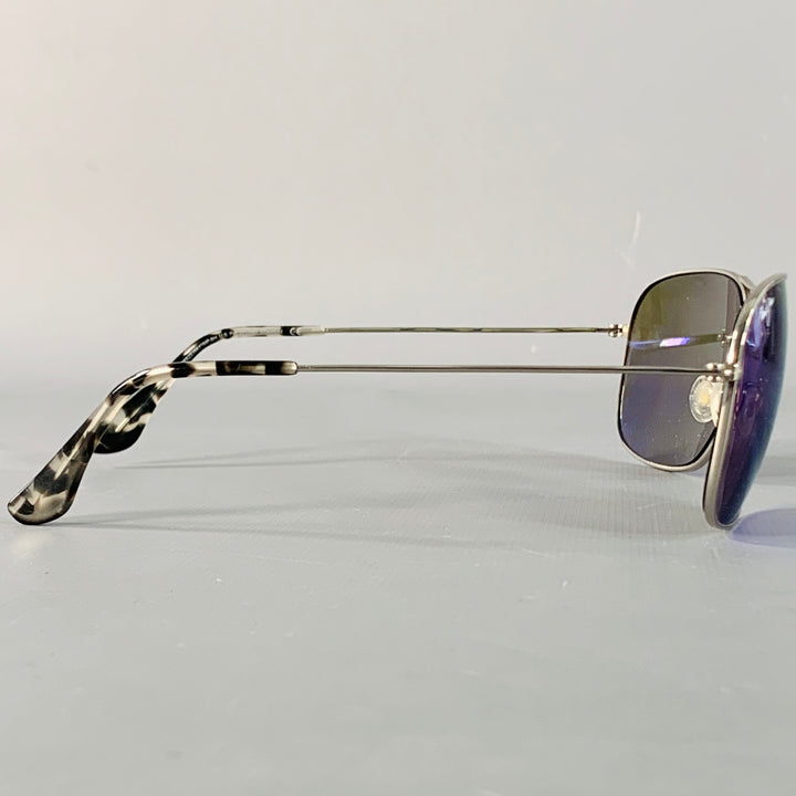 MAUI JIM Breezeway Silver Titanium Pilot Sunglasses