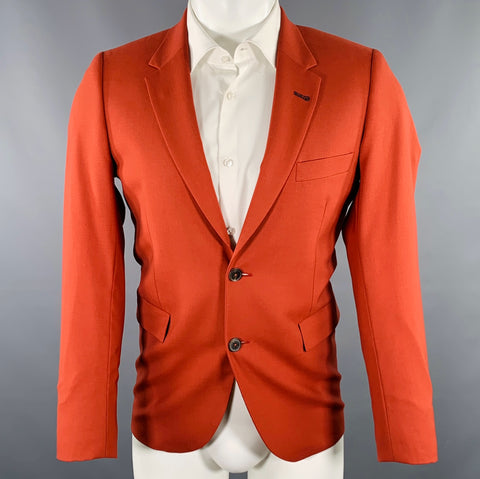 PAUL SMITH Veste de sport droite en laine marron brique, taille 38