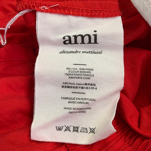 AMI by ALEXANDRE MATTIUSSI Size S Red Polyamide Drawstring Shorts