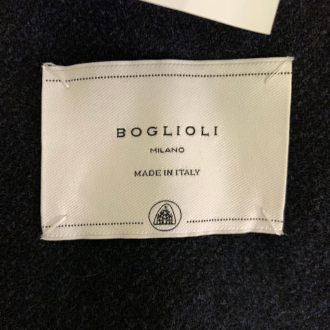 BOGLIOLI Chest Size 48 Navy Blue Wool Cashmere Notch Lapel Sport Coat