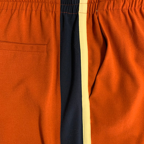 OTTOD'AME Size S Orange Blue White Polyester Blend Straight Drawstring Casual Pants