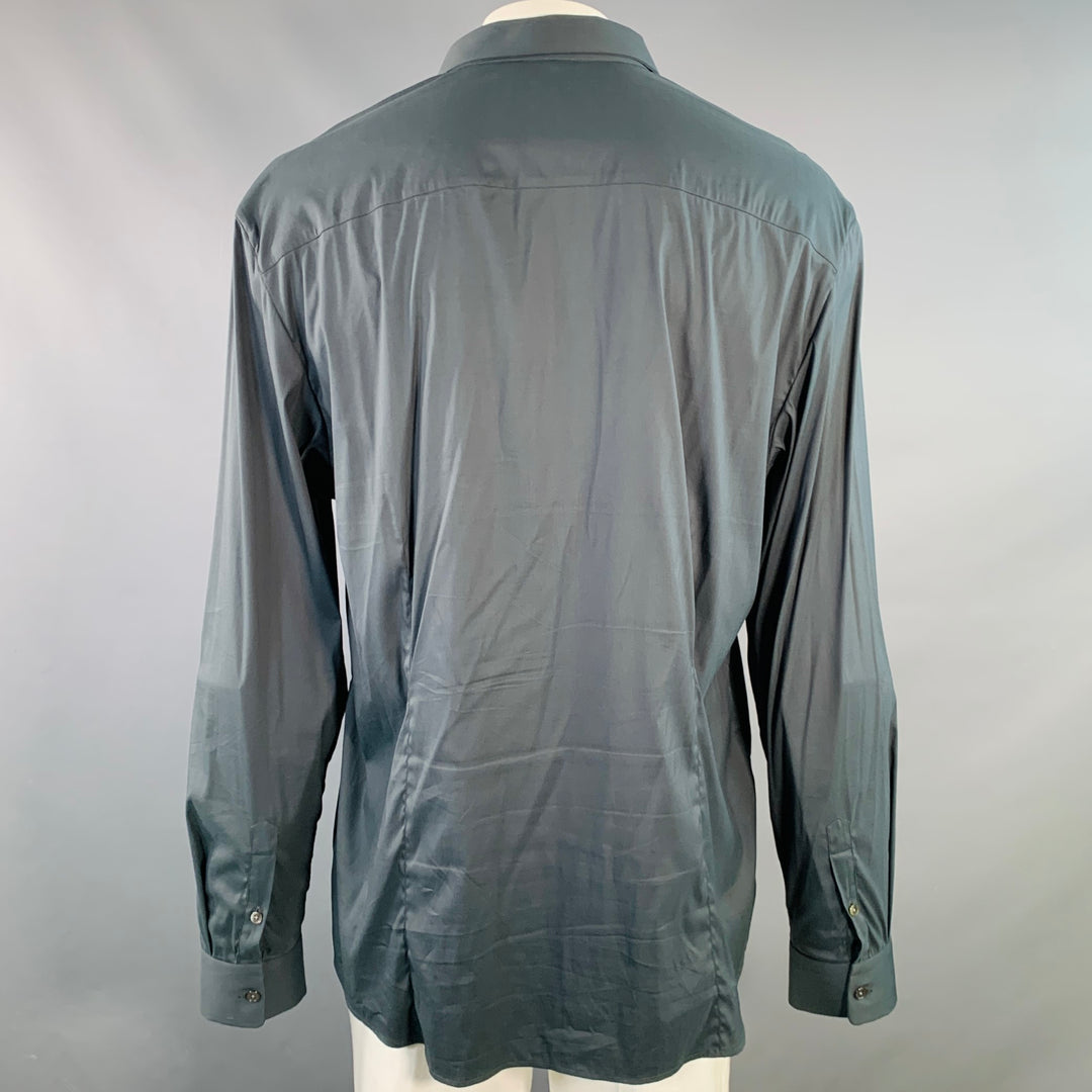 JAMES PERSE Size XL Charcoal Cotton Blend Cutaway Long Sleeve Shirt