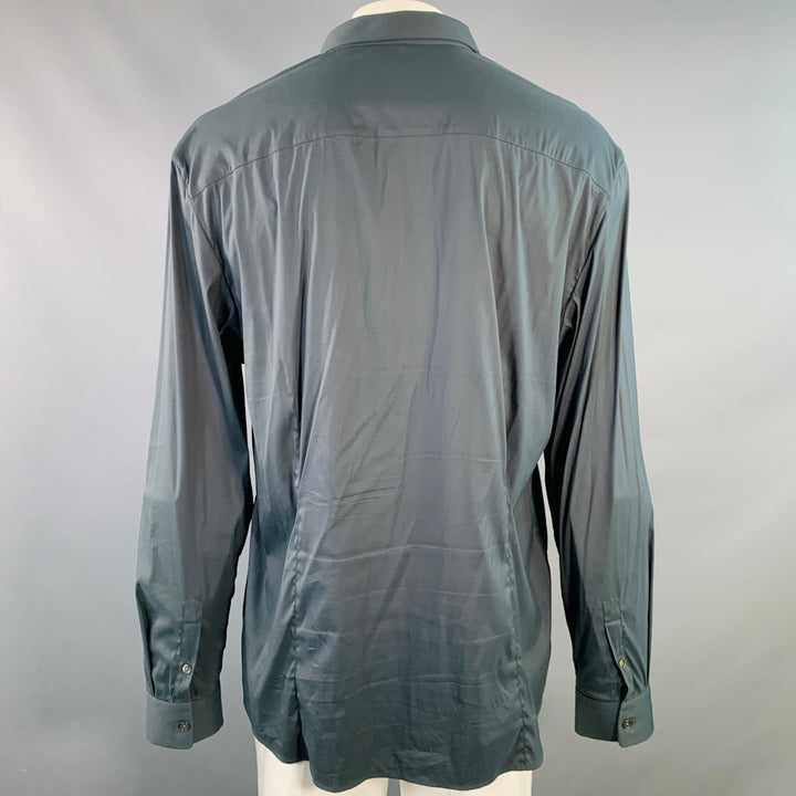 JAMES PERSE Size XL Charcoal Cotton Blend Cutaway Long Sleeve Shirt