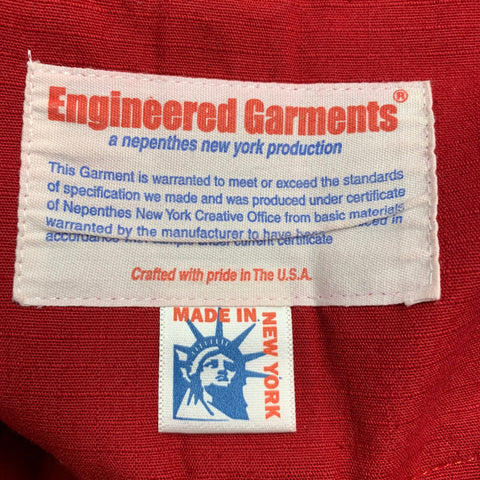 ENGINEERED GARMENTS Size M Red Cotton Shirt Jacket