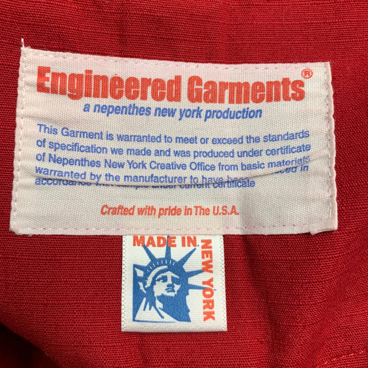 ENGINEERED GARMENTS Size M Red Cotton Shirt Jacket