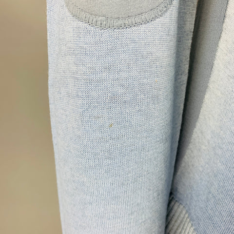 MARNI Size 44 Blue Wool Blend Elbow Patches Cardigan