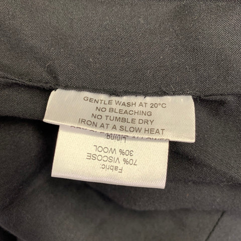 JAYKO Size 4 Black Green Viscose Wool Stripe Blazer