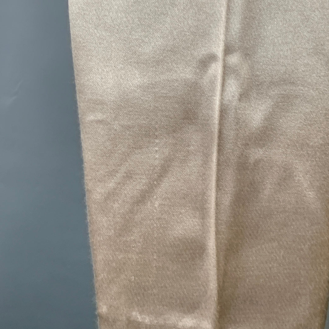 HAIDER ACKERMANN Size 32 Champagne Viscose Silk Satin Zip Fly Casual Pants