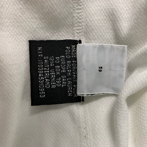 RLX by RALPH LAUREN Talla S Jersey blanco liso de poliéster y algodón con media cremallera