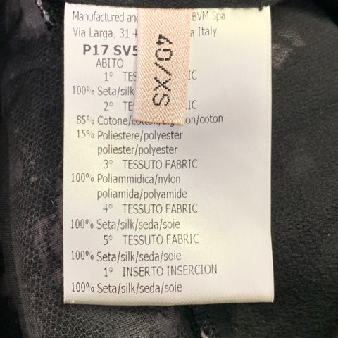Robe de cocktail GIAMBATTISTA VALLI taille XS en soie mélangée noire et blanche