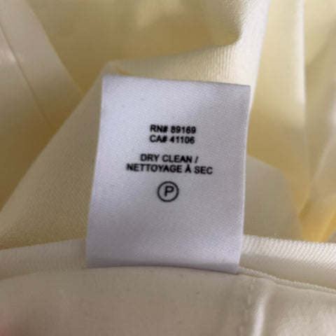 DEREK LAM Size 6 White Cotton Blend Straight leg Dress Pants