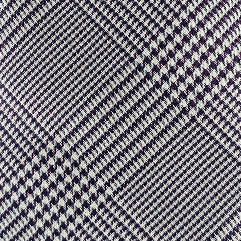 BRIONI Purple White Glenplaid Silk Tie
