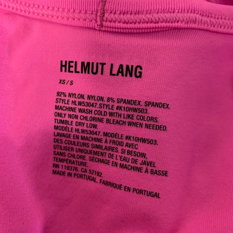 HELMUT LANG Size XS Pink Nylon Spandex Bralette Top