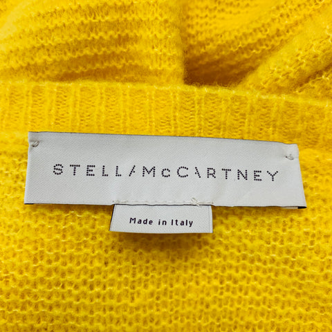 STELLA McCARTNEY Jersey asimétrico de seda de cachemira amarillo talla 6