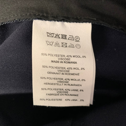 DRIES VAN NOTEN Size S Navy Black Polyester Blend Elastic Waistband Casual Pants