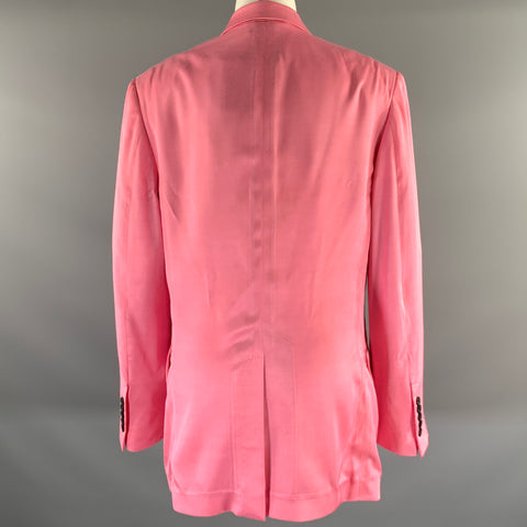 TOM FORD Size M Pink Acetate Viscose Double Breasted Blazer