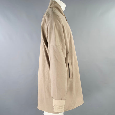 YANTOR Size M Tan Wool Half Placket Coat