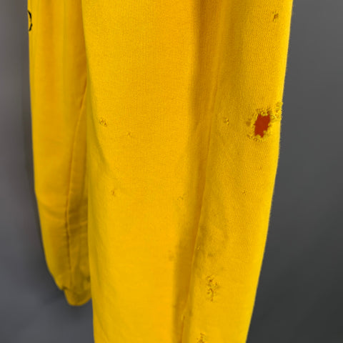 ETUDES Size L Yellow Black Stars Cotton Elastic Waistband Casual Pants