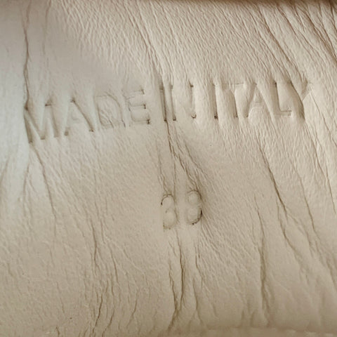 MAISON MARGIELA NOUVELLE ÉVOLUTION Pointure 5 Baskets basses en cuir et toile blanches, aspect vieilli