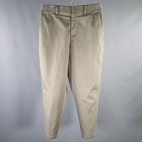 DIGAWEL Size S Khaki Polyester Cotton Drop Crotch Casual Pants