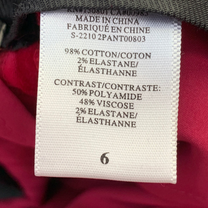 A.L.C. Size 6 Raspberry Red Velvet Peak Lapel Double Breasted Pantsuit