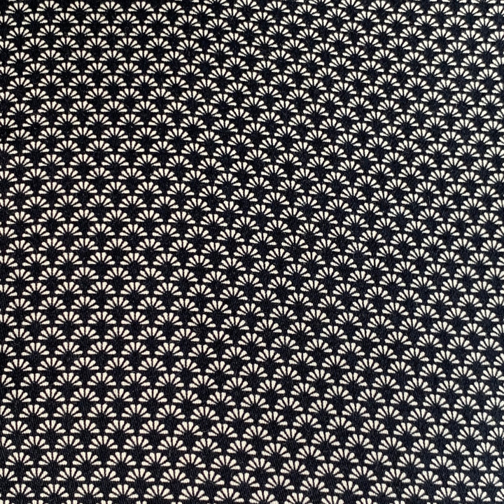 TED BAKER Size XS Chemise Navy White Abstract Cotton Spread Collar Long Sleeve Shirt