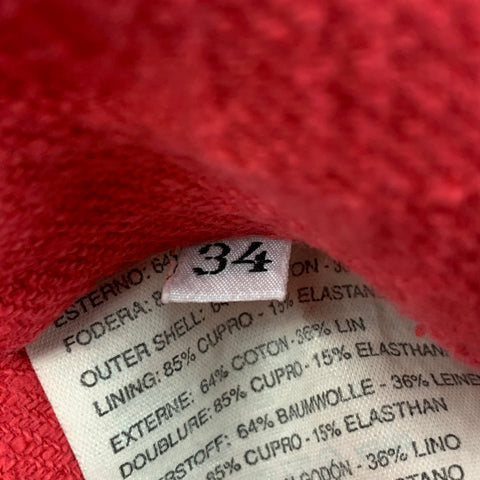 JIL SANDER Chaqueta de lino y algodón coral talla 4 Blazer