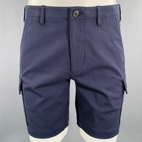 THEORY Size 29 -Zaine- Navy Twill Cotton Blend Side Pocket Shorts