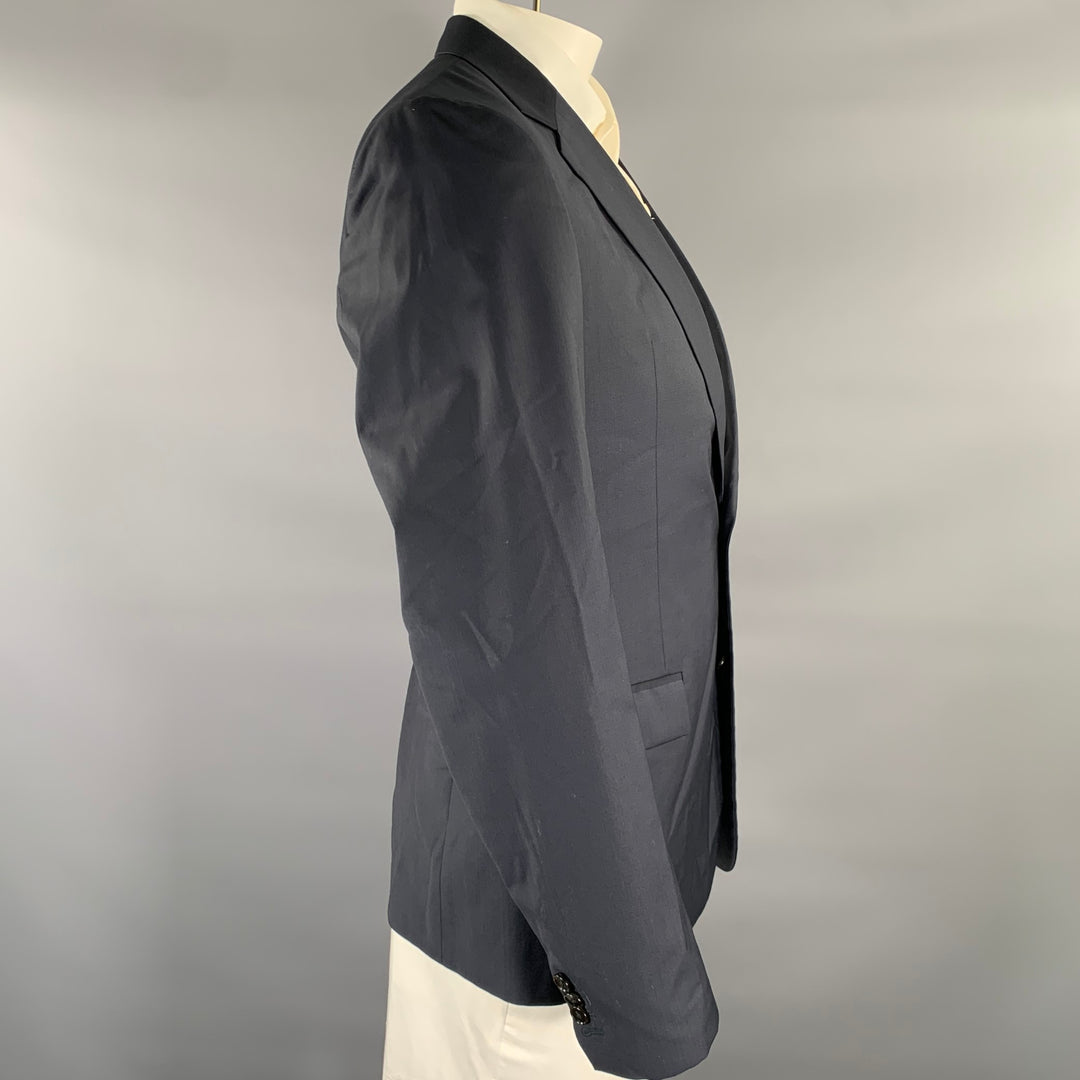MAISON MARGIELA Size 42 Navy Wool Notch Lapel Sport Coat