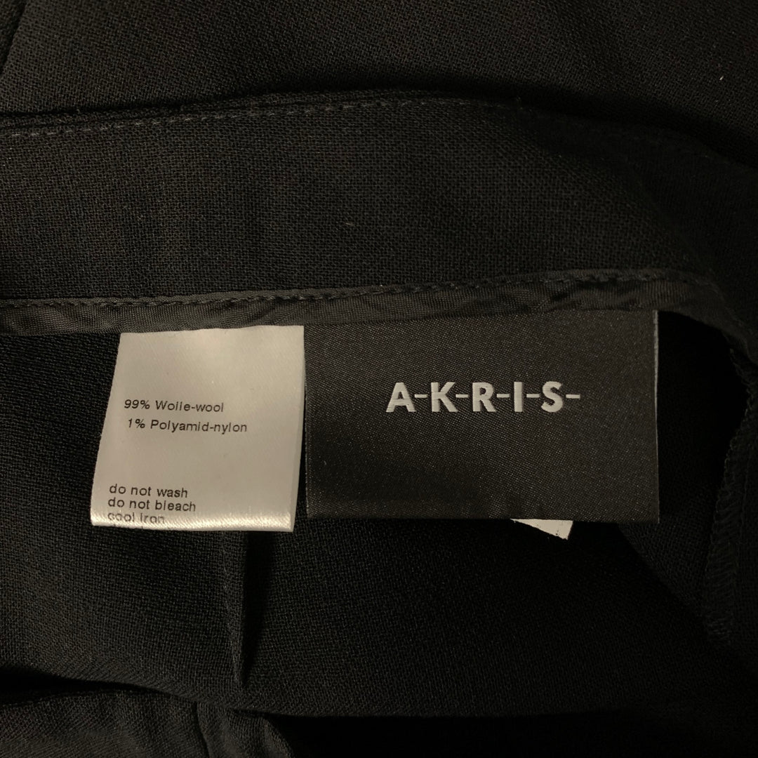 AKRIS Size 10 Black Wool Polyamide Pants