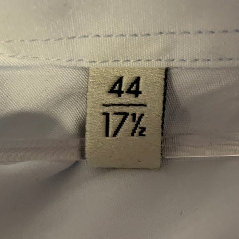 GUCCI Size XL Blue White Solid Cotton Tuxedo Long Sleeve Shirt
