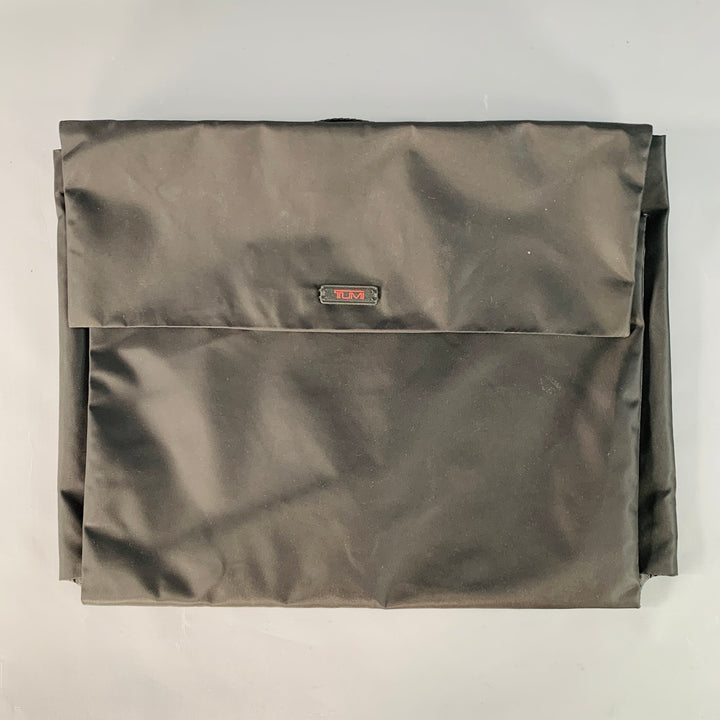 TUMI Black Nylon Packable Hook Loop Garment Bag