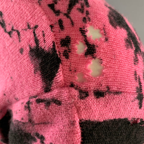 GENERATION LOVE Size XS Pink Black Wool Cashmere Dyed Sweater Womens