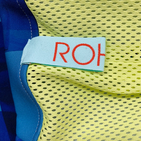 ROHKA Size S Blue Multi Color Polyester Woven Padded Oversized Hidden Zip Up Jacket